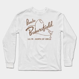 Rancho Bakersfield Retro Defunct Motel California Long Sleeve T-Shirt